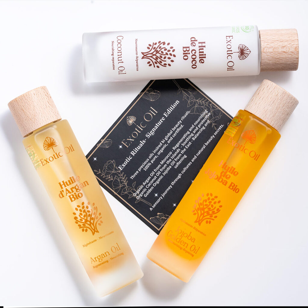 Coffret Cadeau Édition Signature – 3 Huiles Précieuses Bio